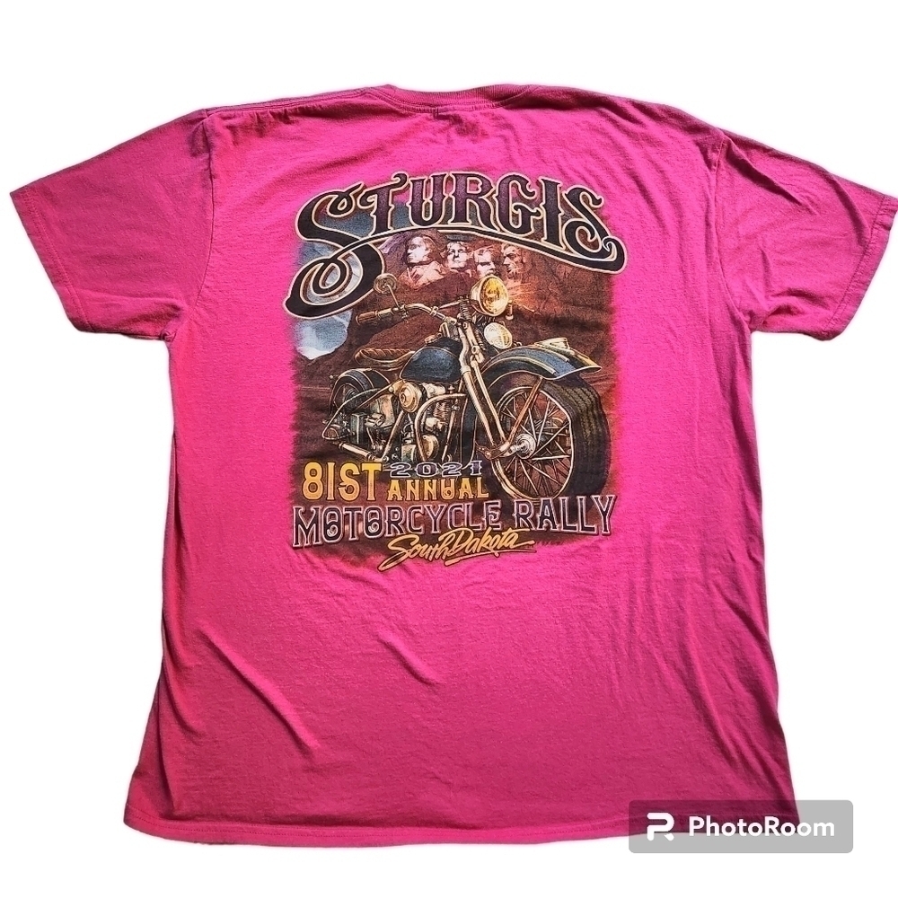 Neon Pink Sturgis Motorcycle Rally Biker Tshirt